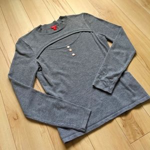 Guess mock neck with chest cut-out